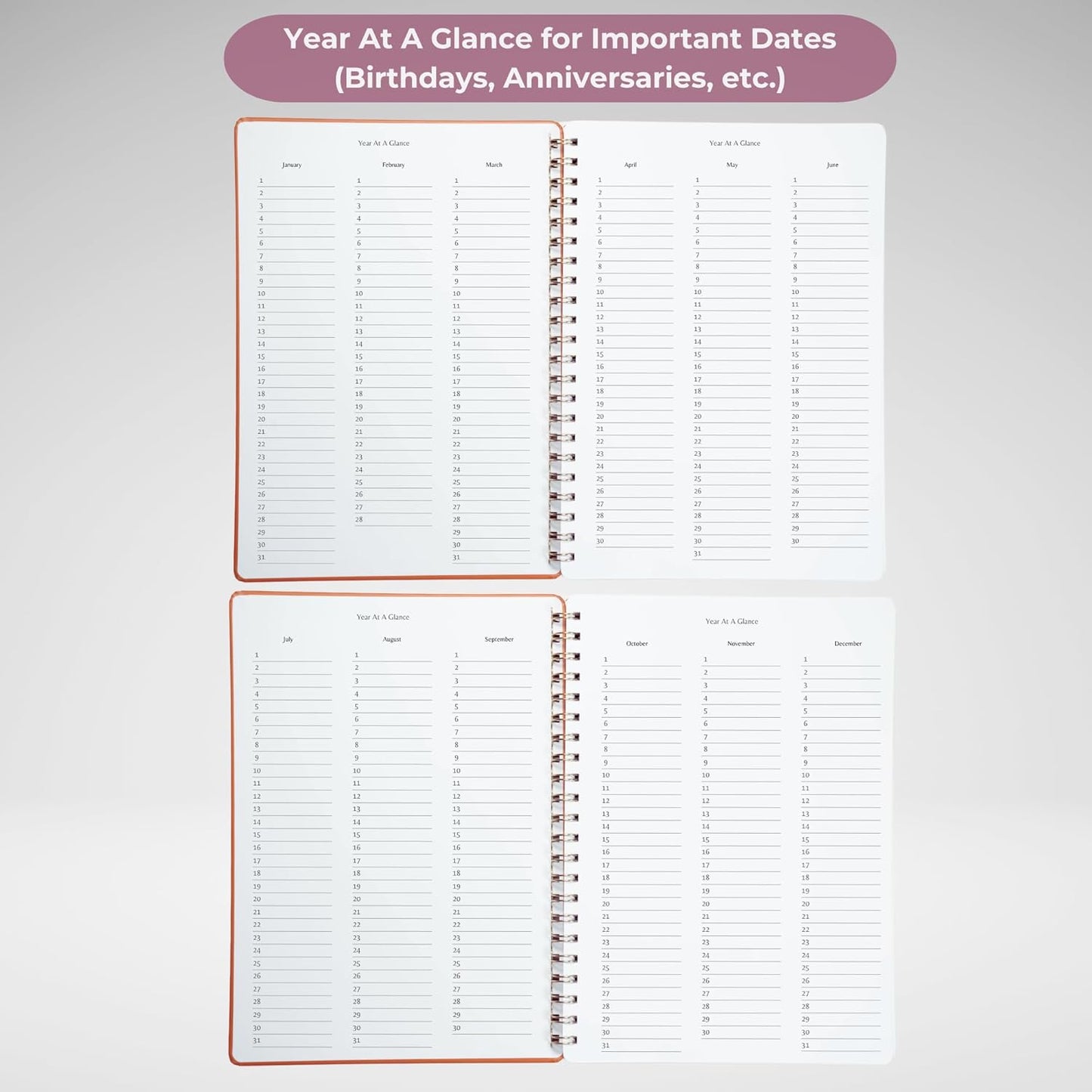 | Ultimate Yearly, Daily, Weekly, Monthly Planner | 8.25" x 11.75" | To Do List Notebook for Work | Simple Design | Multiple Layouts | Academic Planner and Organizer Notebook (Evergreen, Yearly Planner - Portrait)