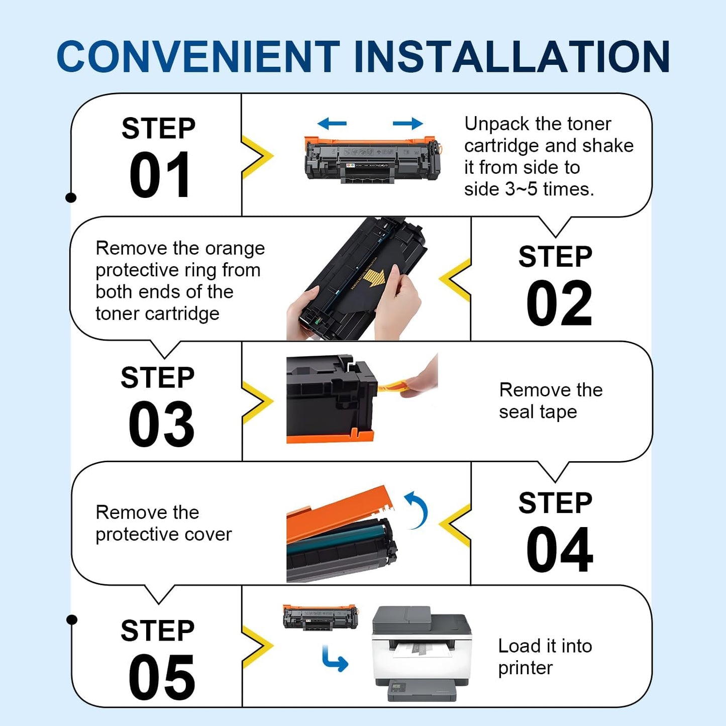 134X Black Toner Cartridges(with Chip) Compatible 134X W1340X 134A W1340A for Laser Jet M209dw MFP M234dw M234sdw M234sdn Printer (2 Pack)