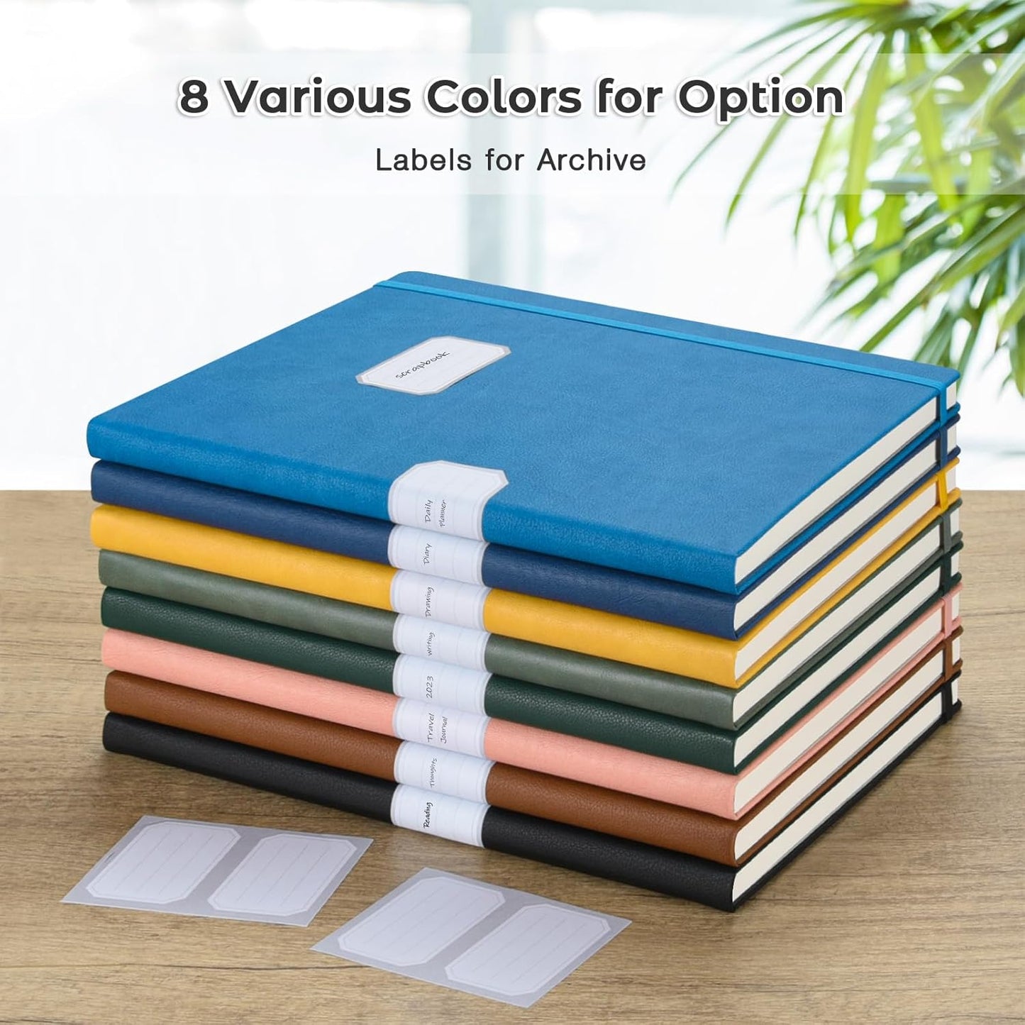 Dotted Journal, Hardcover Notebook 8.5 x 11, Dot Grid Notebook Journal for Women, Men, Large Leather Journals for Writing, Bullet, No Bleed Thick Paper, A4 Notebooks for Work, School, Notes, Black