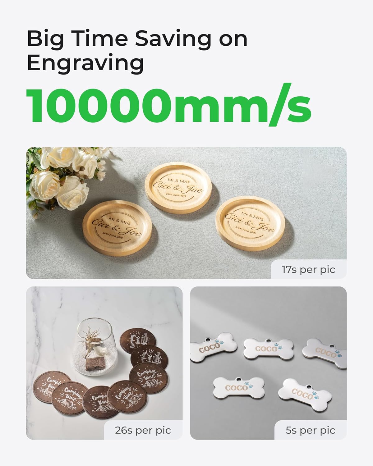 xTool F1 Ultra 20W Fiber & Diode Dual Laser Engraver, 10000mm/s Ultra Fast Laser Engraver and Cutter Machine for Jewelry, Metal, Wood, 16MP Smart Camera, Auto Streamline, 3D Engraving Machine