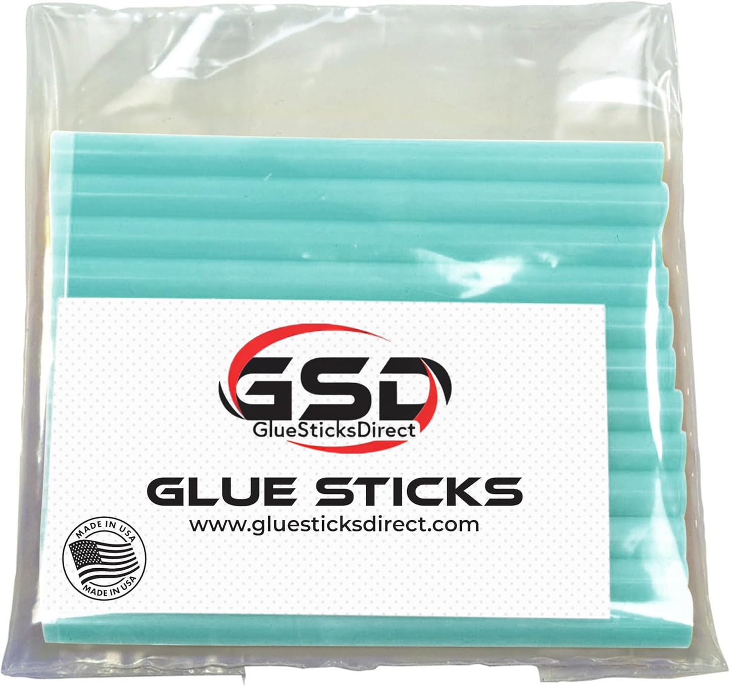 Mini Size Hot Melt Glue Sticks for Glue Gun - Bulk 4in Pastel Blue Glue Sticks - Great for Art Craft Repairs & Compatible w/Most Glue Guns - 5/16" X 4" (24 Sticks) - Made in USA