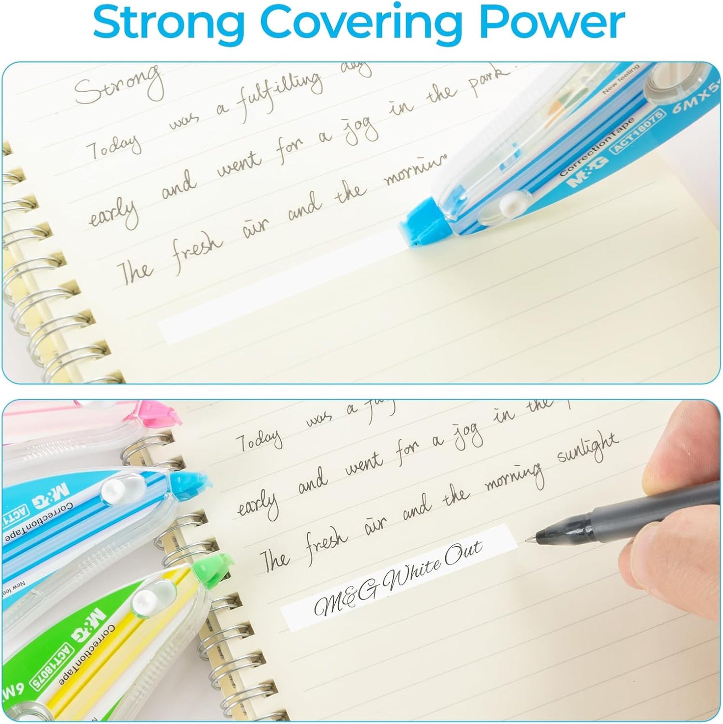 M&G 12 pack Correction Tape,19.7 feet correction tape, Easy to Use Applicator for Instant Corrections, Study Supplies and Office Products