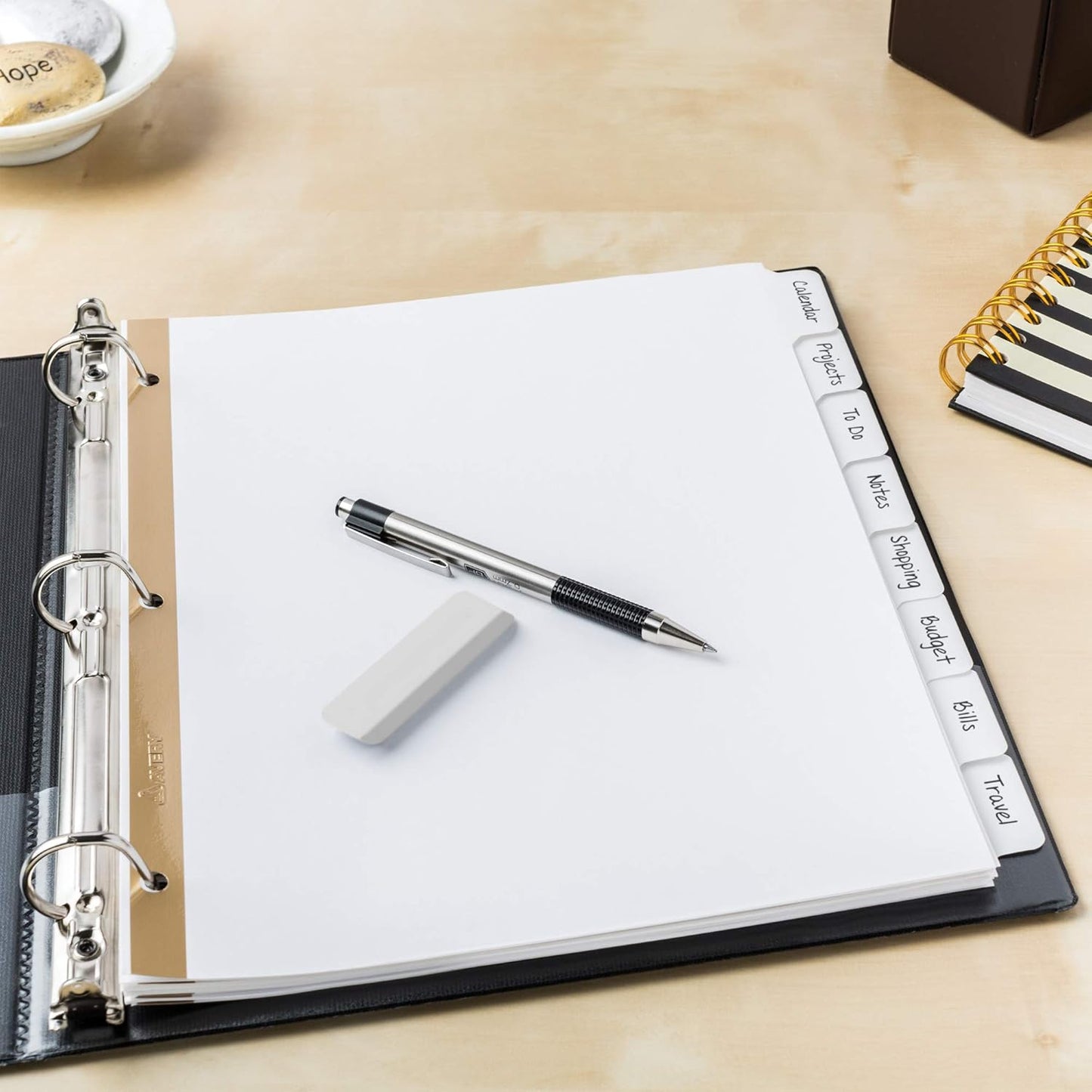 Avery Big Tab Write & Erase Paper Dividers with Gold Reinforcement, 8-Tab Set, White, 6 Sets (21213)