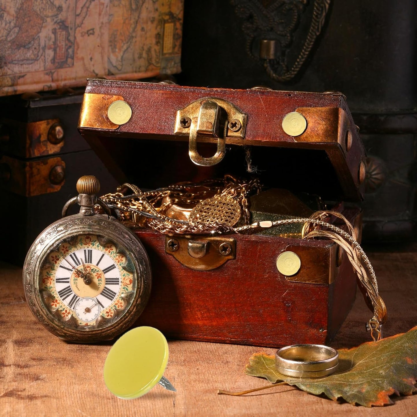 uxcell 100Pcs Upholstery Tacks, 11mmx10mm Flat Head Thumb Tack Decorative Furniture Nails Push Pins for Furniture Sofa Headboards, Yellow