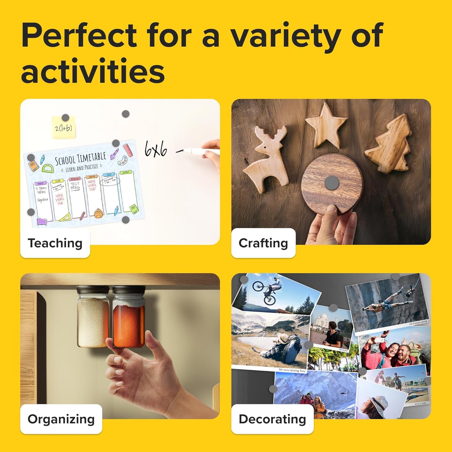 Adhesive Strong Magnets Heavy Duty (36 pcs 1x0.15) - Round Magnet - Strong Sticky Magnets with Adhesive Backing - Ceramic Magnet, Ferrite Ideal for for Industrial Use