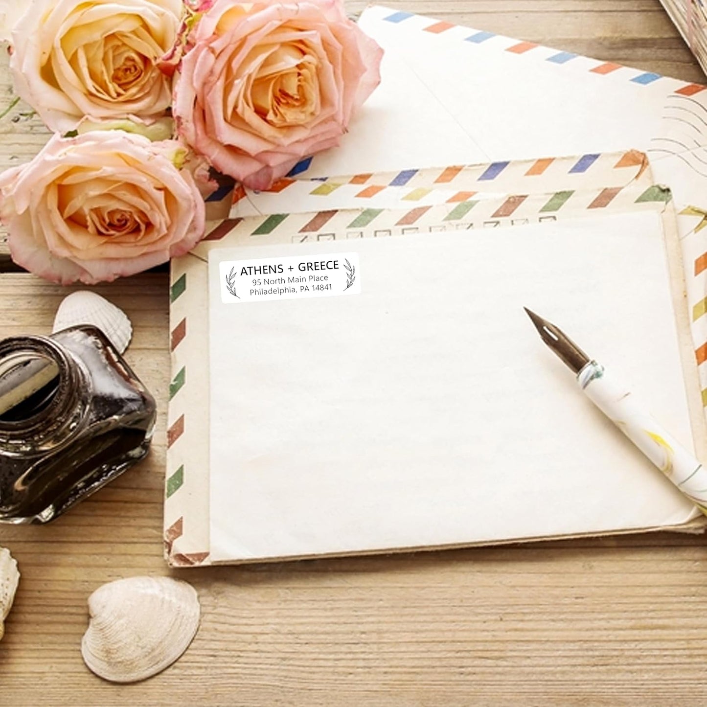 Personalized Return Address Labels - High Gloss Custom Mailing Labels on Sheets - Self-Adhesive Return Stickers for Envelopes with Crisp Printing Design (50-1000)