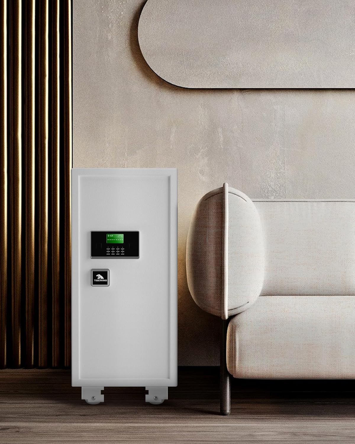 ใ๐๐ ๐๐๐๐๐ใTIGERKING 5.9 Cubic Feet Extra Large Heavy Duty Safe Box, Big Home Safe with Double Safety Key Lock and Separate Lock Box, Digital safe with 2 Removable Shelf for Home Hotel Office