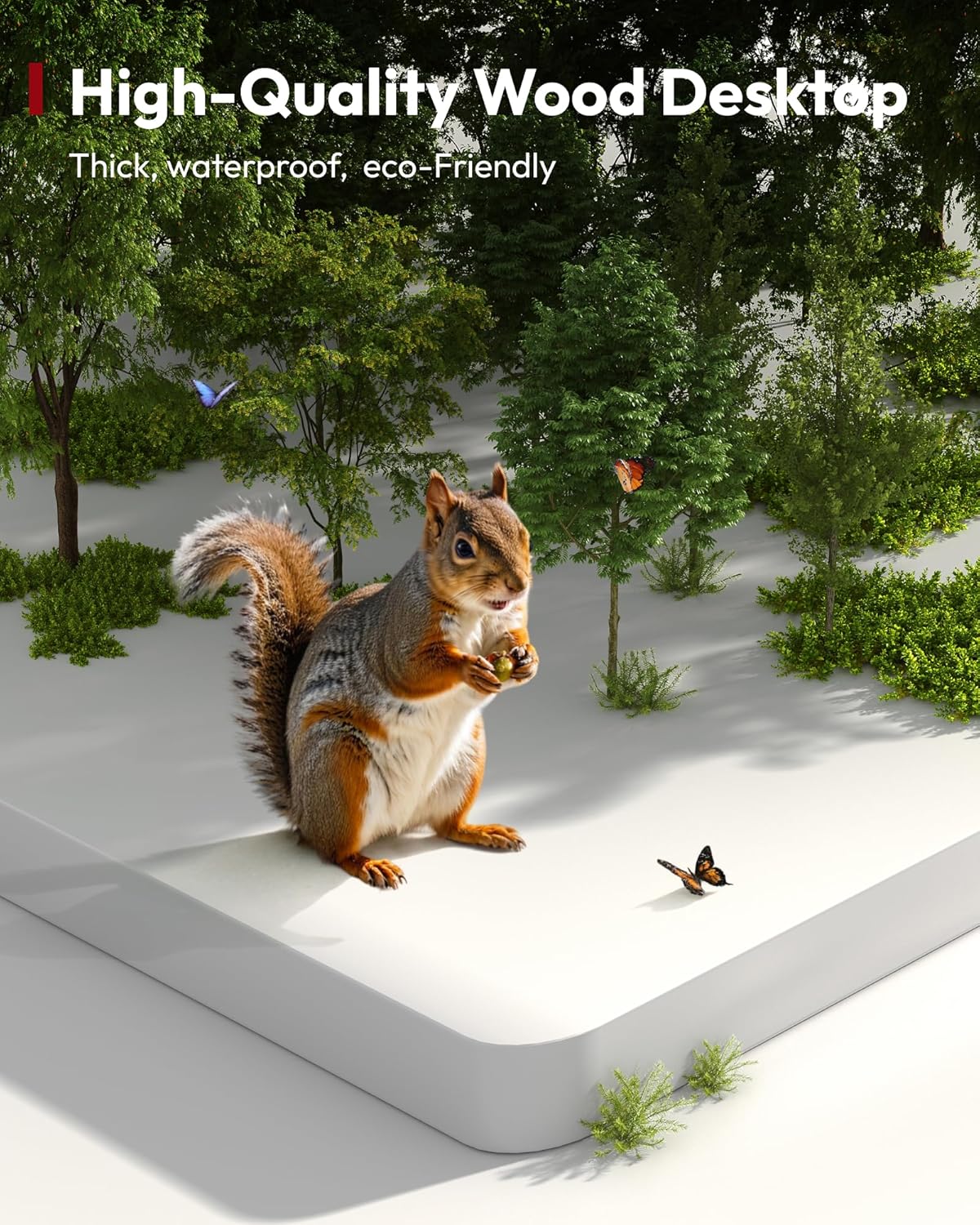 SANODESK Electric Standing Desk 79 x 32 Inches Height Adjustable Stand Up w/6-Button Controller Ergonomic Computer Desk with Splice Board for Home Office, White Frame + White Tabletop