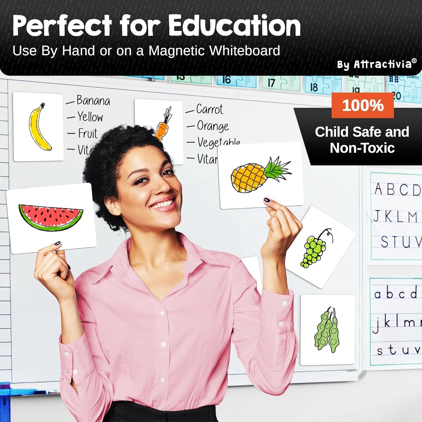 Dry Erase Magnetic Labels 7.3 x 5.6 in, Dry Erase Magnets, 20-Pack, White Erasable Write-On All-Purpose Labels, for Office, Education, Home, Whiteboard