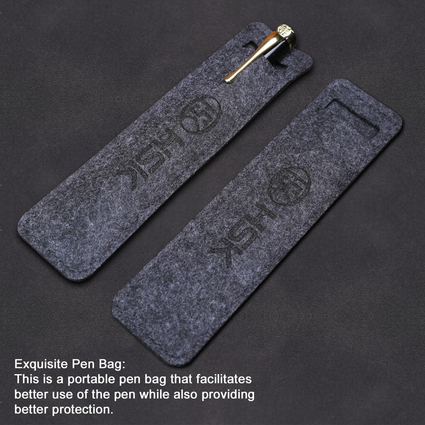 HSK Luxury Ballpoint Pens gift Pen Black Refill Line width 0.5mm,Best Ball Pen Gift Set for Men & Women Professional Executive,Office,Nice Pens Classy Gift Box (Red)