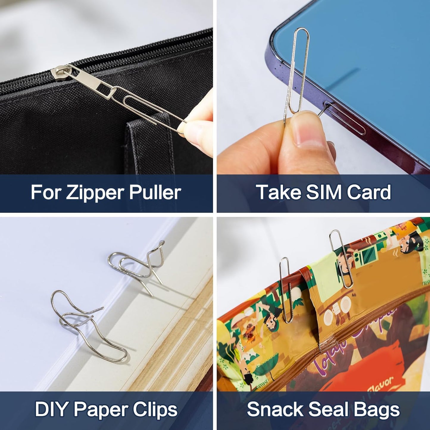 Deli #1 Smooth Paper Clips, 600 Medium Paper Clips, 6 Boxes of 100 Each, Silver