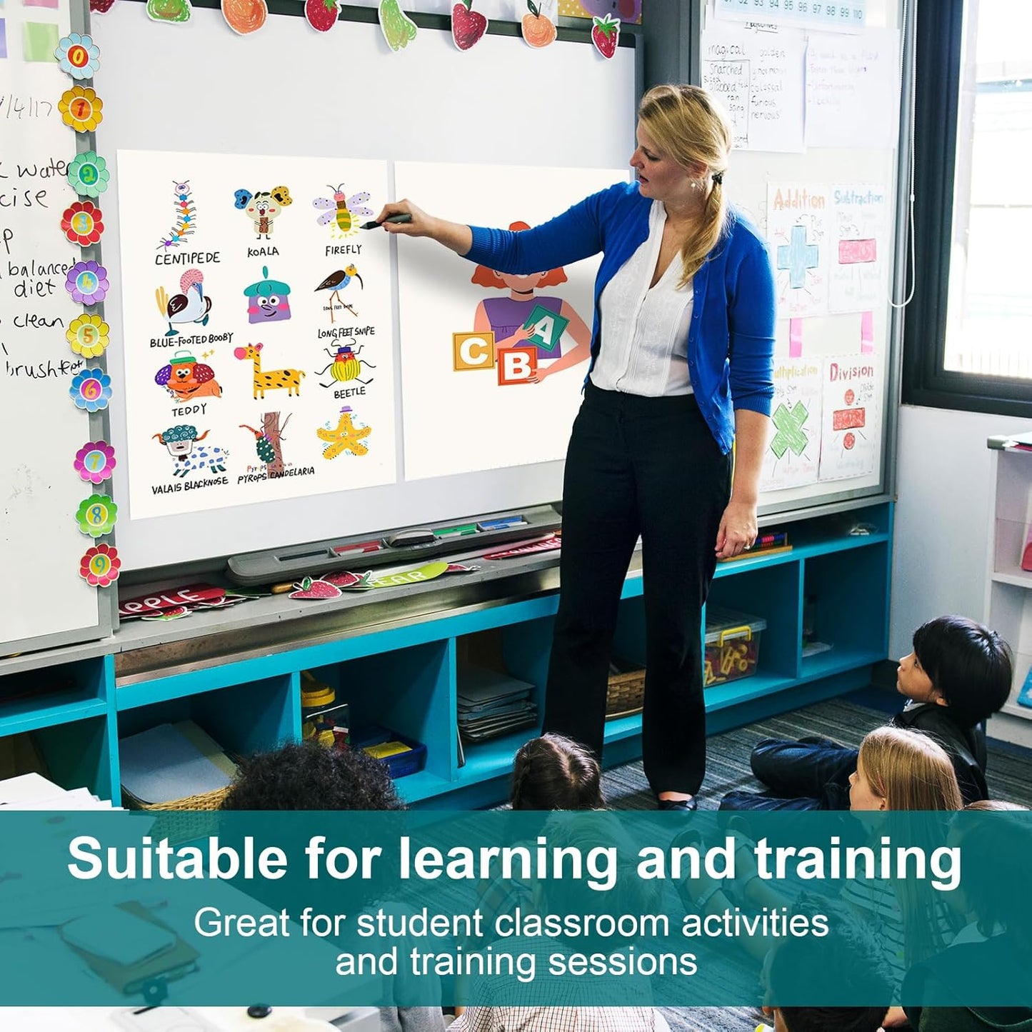 ViVin Super Sticky Easel Pad, 25 x 30 Inches Flip Chart Paper for Teachers, Large Self Stick Easel Paper, Teacher Anchor Chart, 30 Sheets/Pad, 2 Pads/Pack