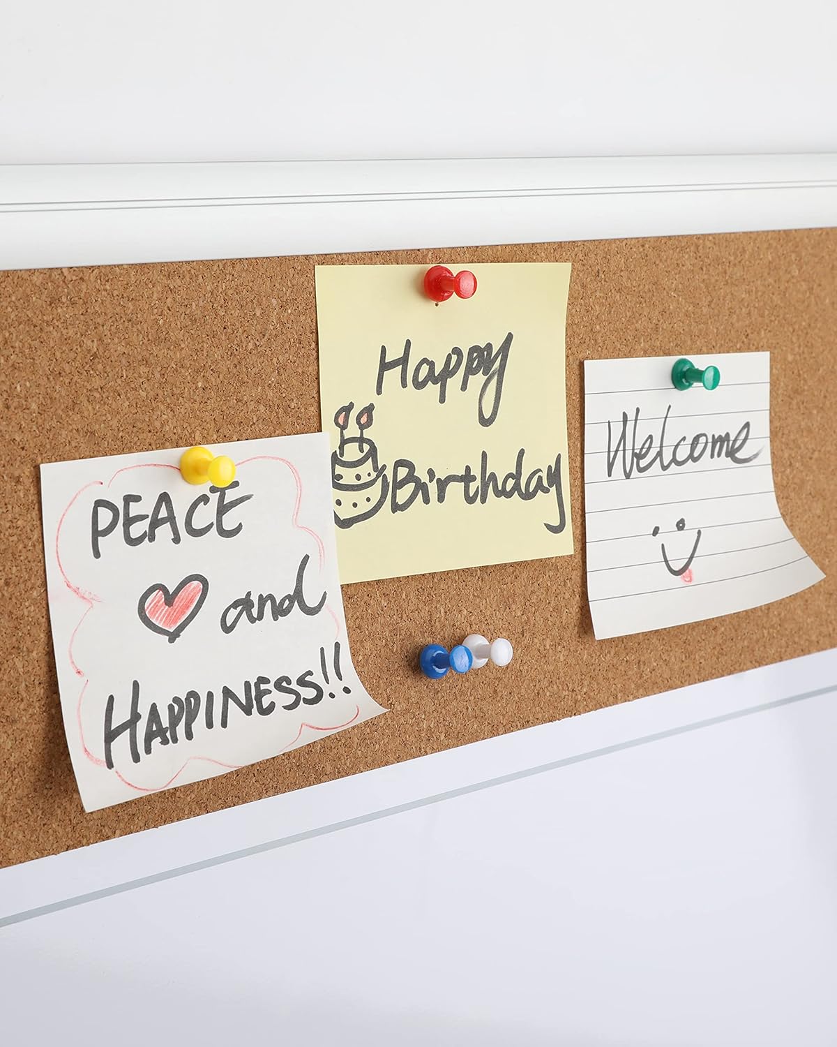 PAPERPAL 280 Assorted Color Push Pins for Cork Board, Colorful Thumb Tacks for Wall Hangings, Pushpins for Office School & Personal Use, Standard Size Push Pin Tacks