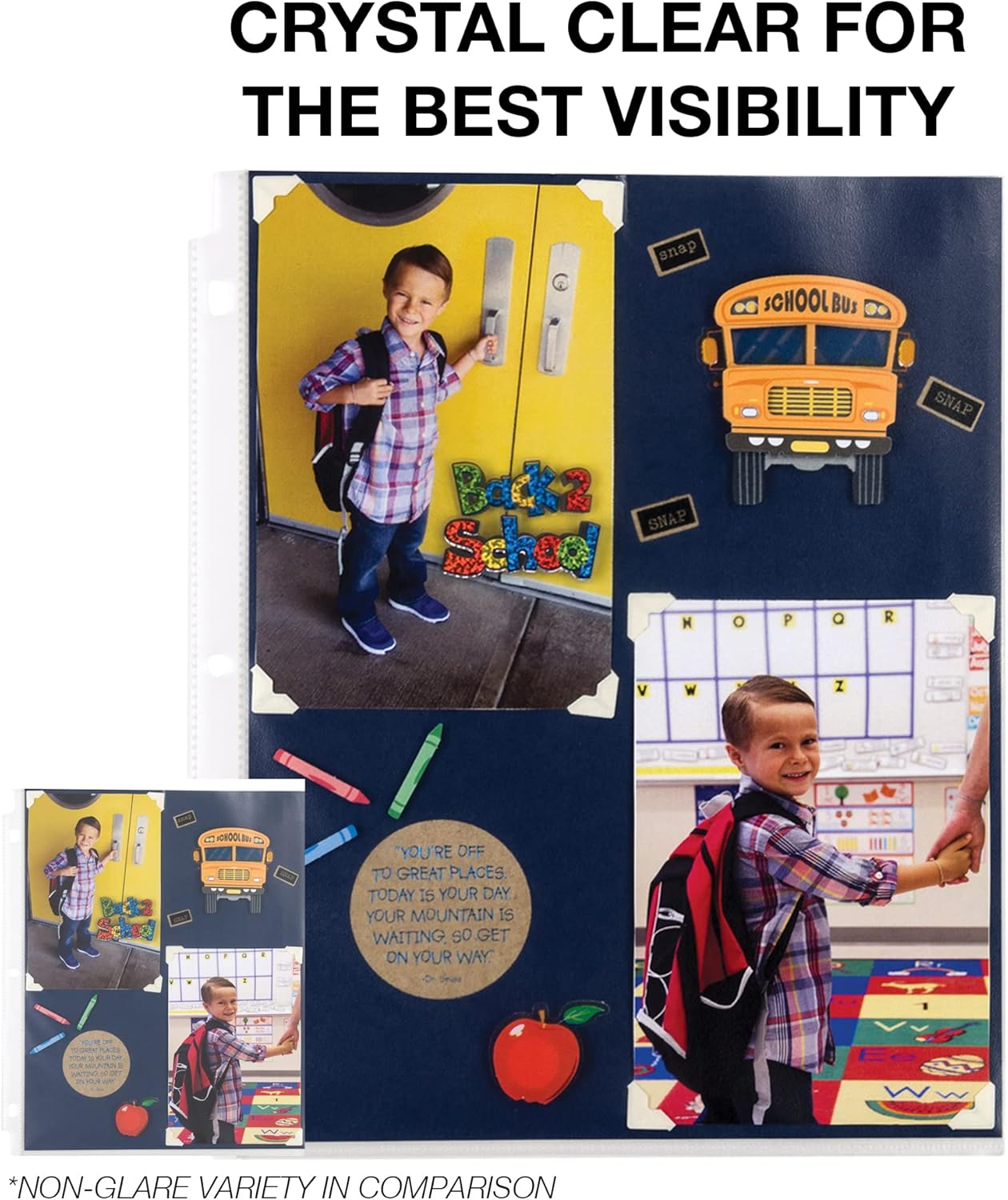 Samsill High Capacity Sheet Protectors, 50 Pack, 8.5x11 Inch Page Protectors for 3 Ring Binder, Heavy Duty, Multi-Page Protector, Holds 50 Sheets, Top Loading, Acid Free