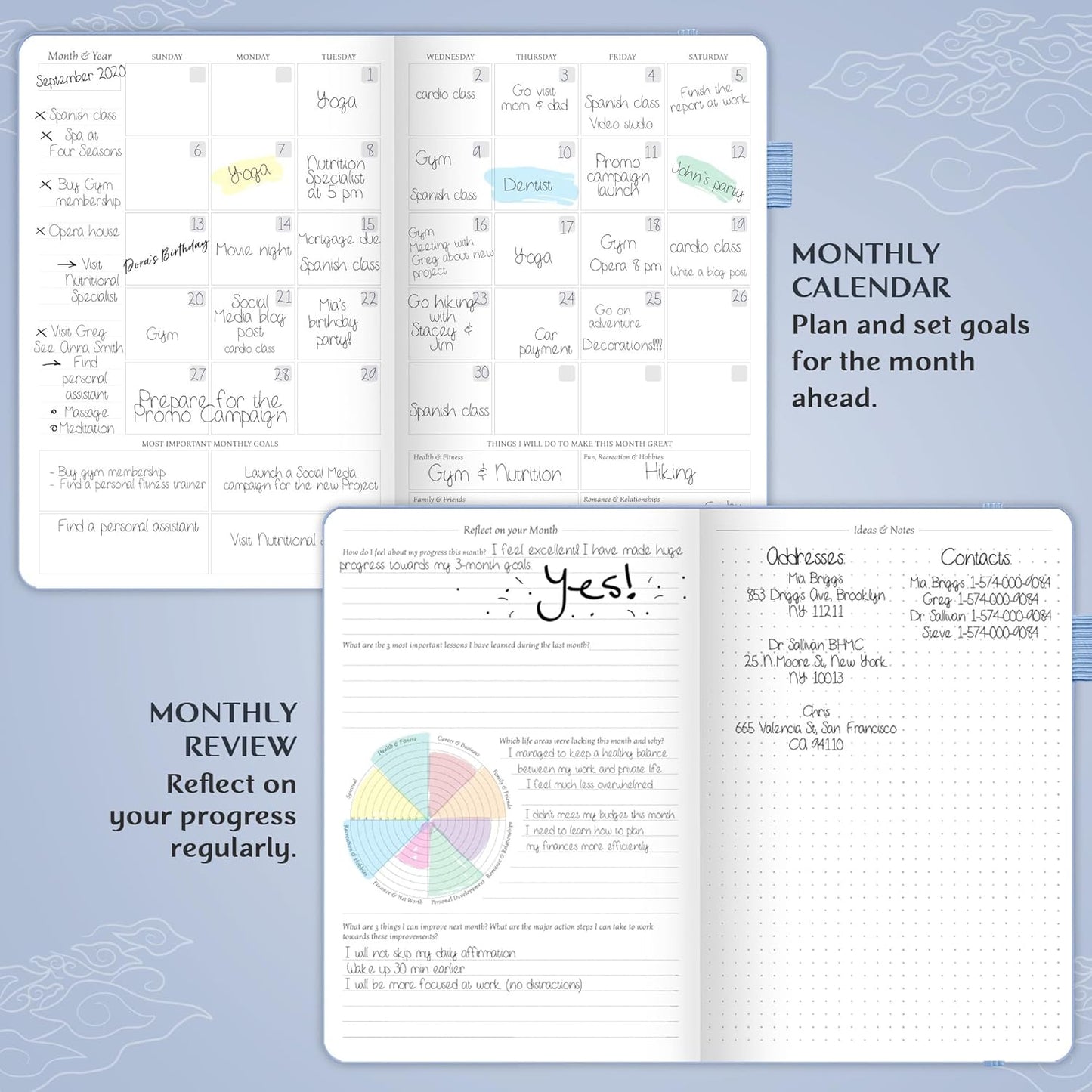 Legend Planner – Weekly & Monthly Life Planner to Hit Your Goals & Live Happier. Organizer Notebook & Productivity Journal. A5 (Periwinkle)