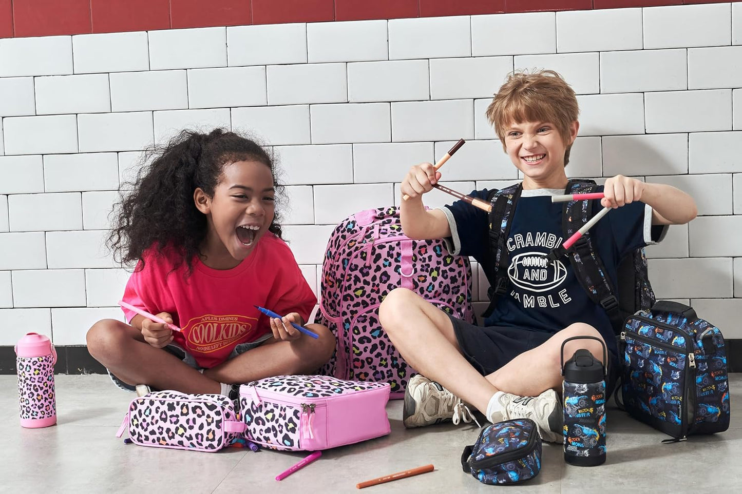 Choco Mocha Tie Dye Pencil Case for Girls, Soft Pencil Case Kids Pencils Pouch for Kindergarten Girls, Pink&Blue