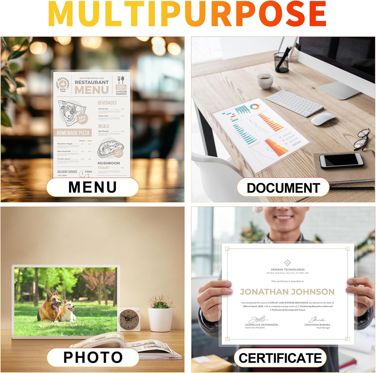 300 Pack Laminating Sheets,3 Mil,9"x11.5" Inches for Use with Thermal Laminators,Clear,Letter Size,Office and School Supplies