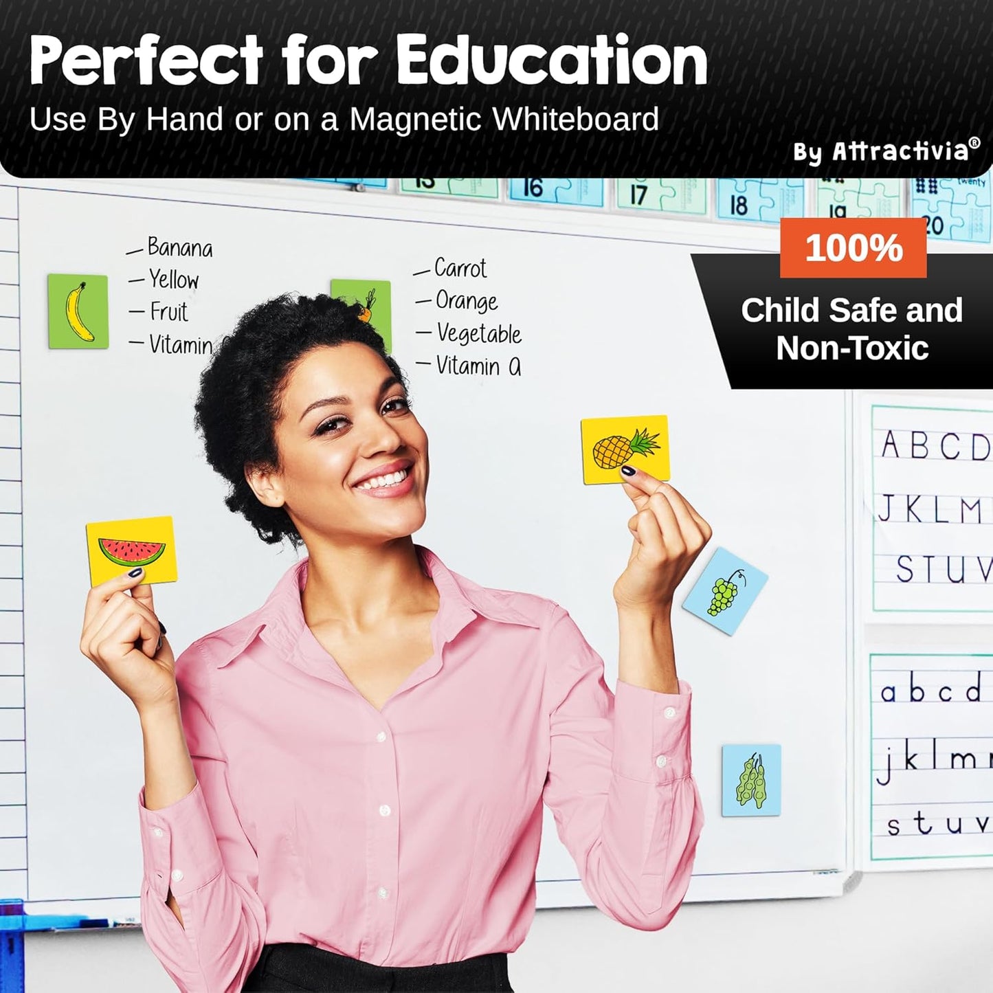 Dry Erase Magnetic Labels 2.8 x 1.8 in, Solid Colors, Small Dry Erase Magnets, 40-Pack, Colored Erasable Write-On All-Purpose Labels, for Office, Education, Home, Whiteboard