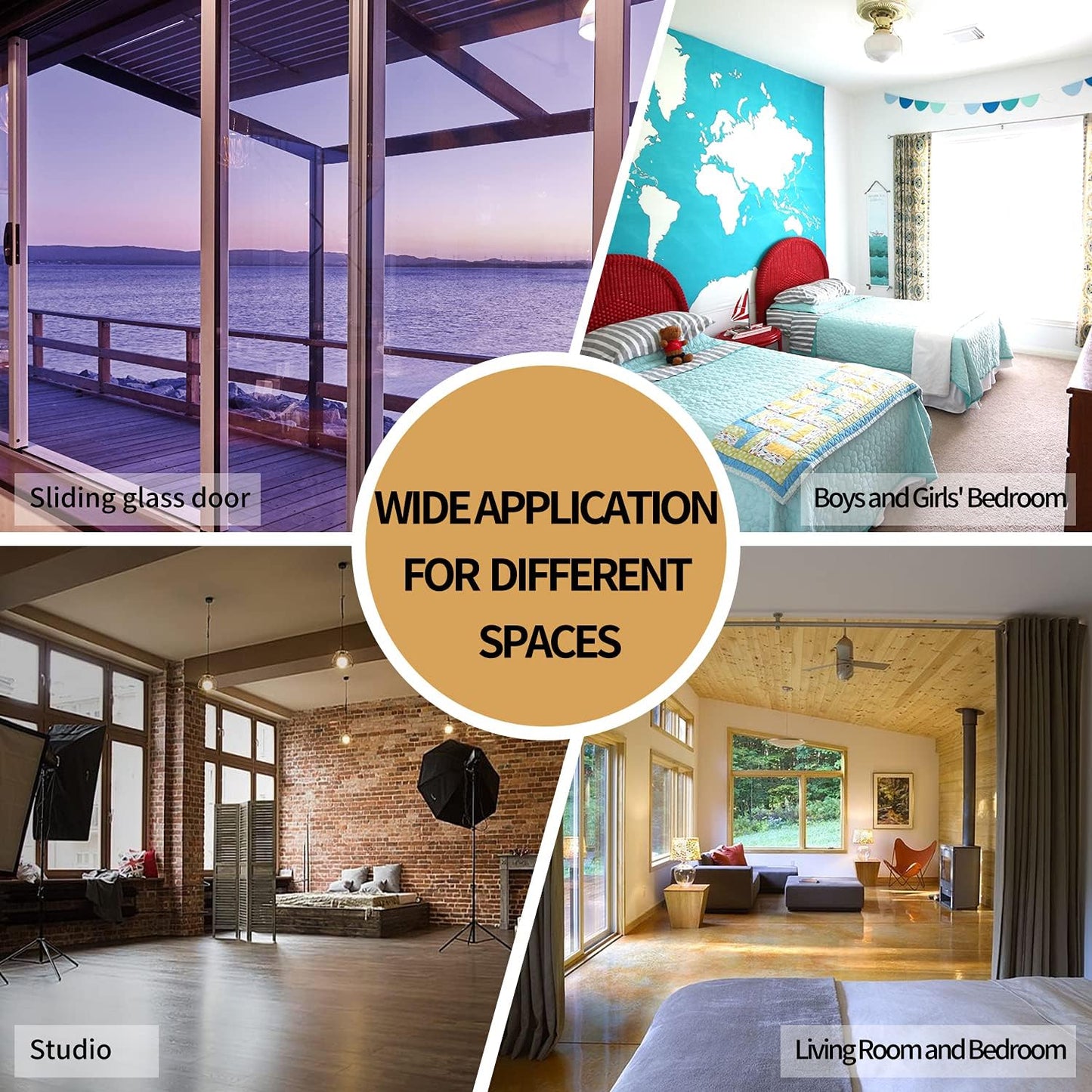 BONZER Room Divider Curtain Screen Partitions Total Privacy Wall Wide Blackout Curtains for Shared Room, 84L x 70W Inch (7L x 5.8W ft), 1 Panel, Greyish White