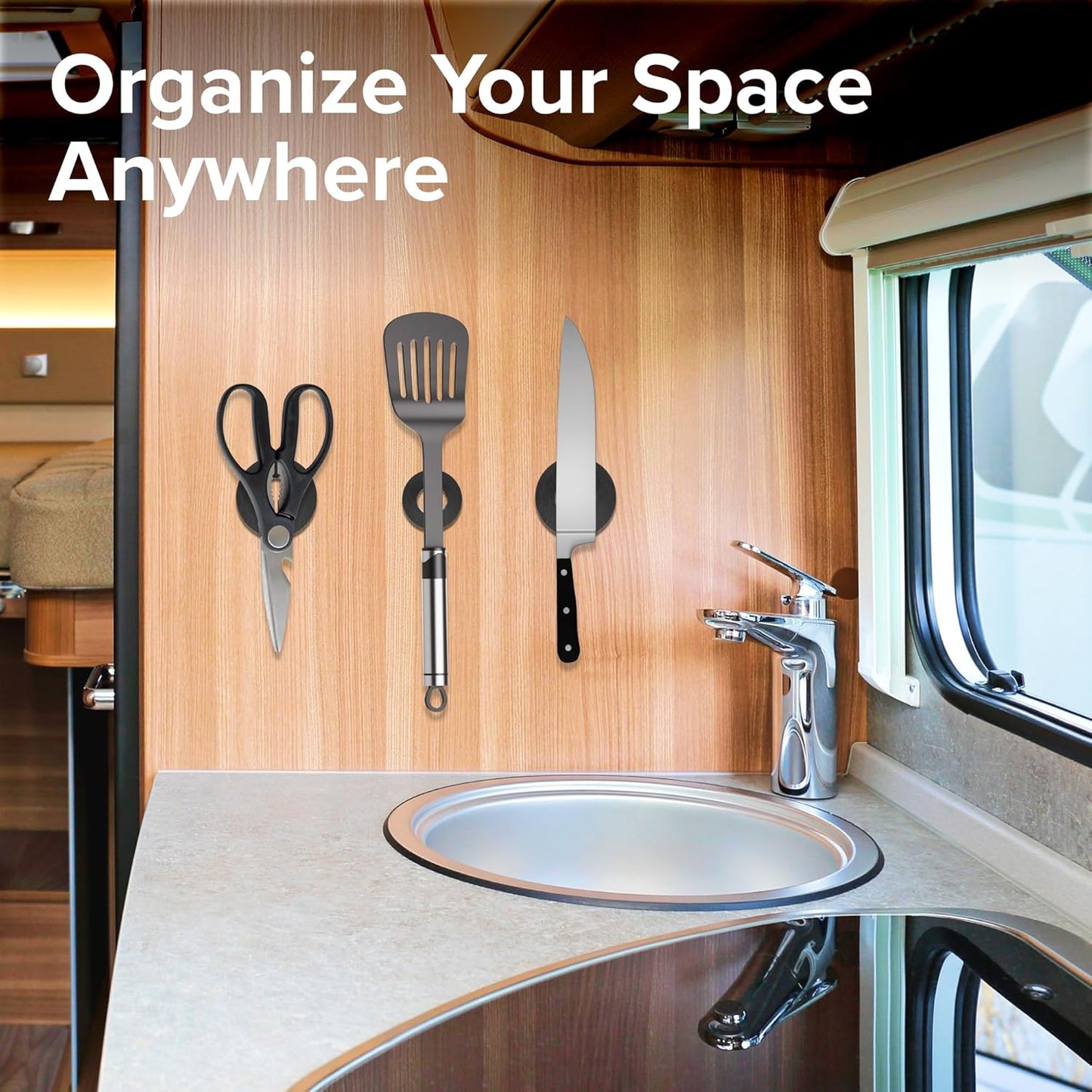 Heavy Duty Ring Magnets - Ultra Strong 1.75 Inch (44 mm) Magnets with Holes for DIY & Crafts - Space Organization Set for Home, Kitchen, Workshop (2 pcs)