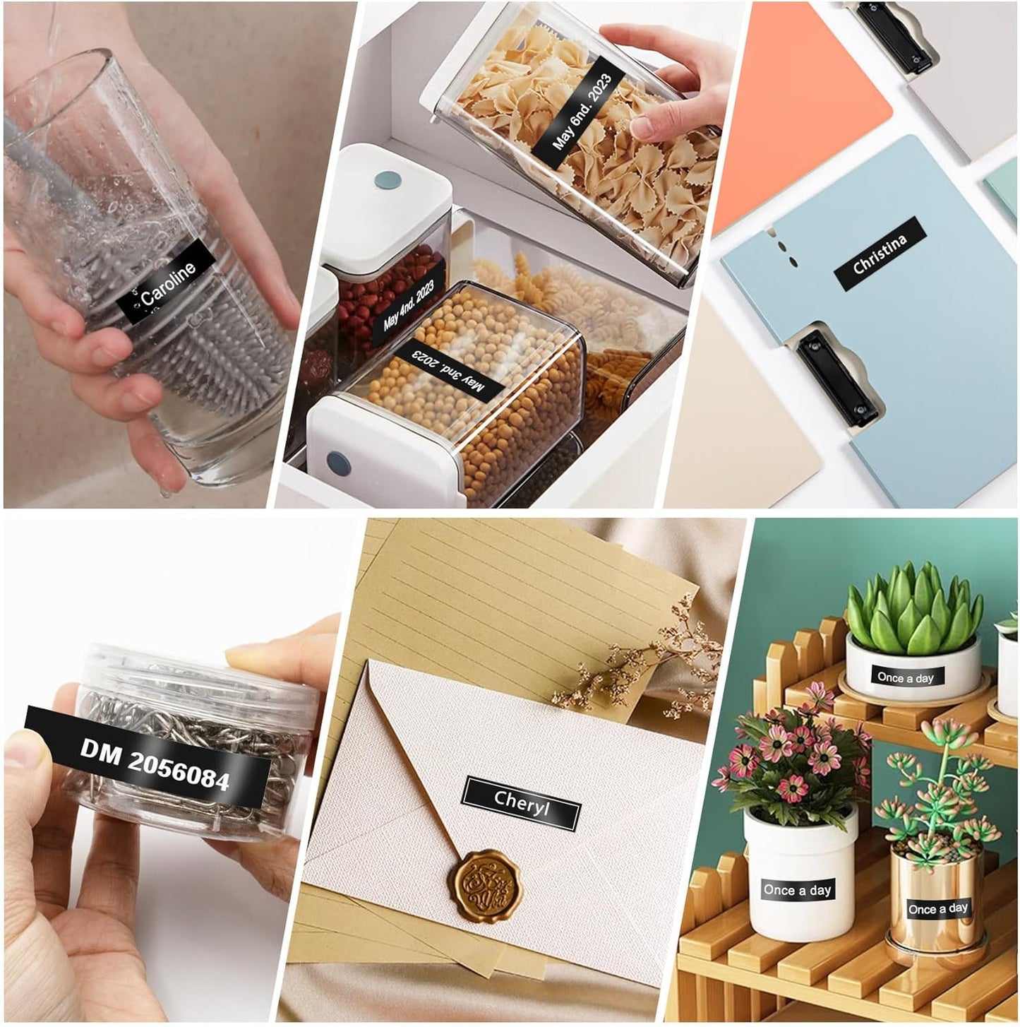 RAEMALL Replacement for Brother TZe-335 TZ-335 Laminated P Touch Label Tape 12mm 0.47 Inch White on Black Label Maker Tape for Brother PT-D210 H110 D220 D410, 5 Pack