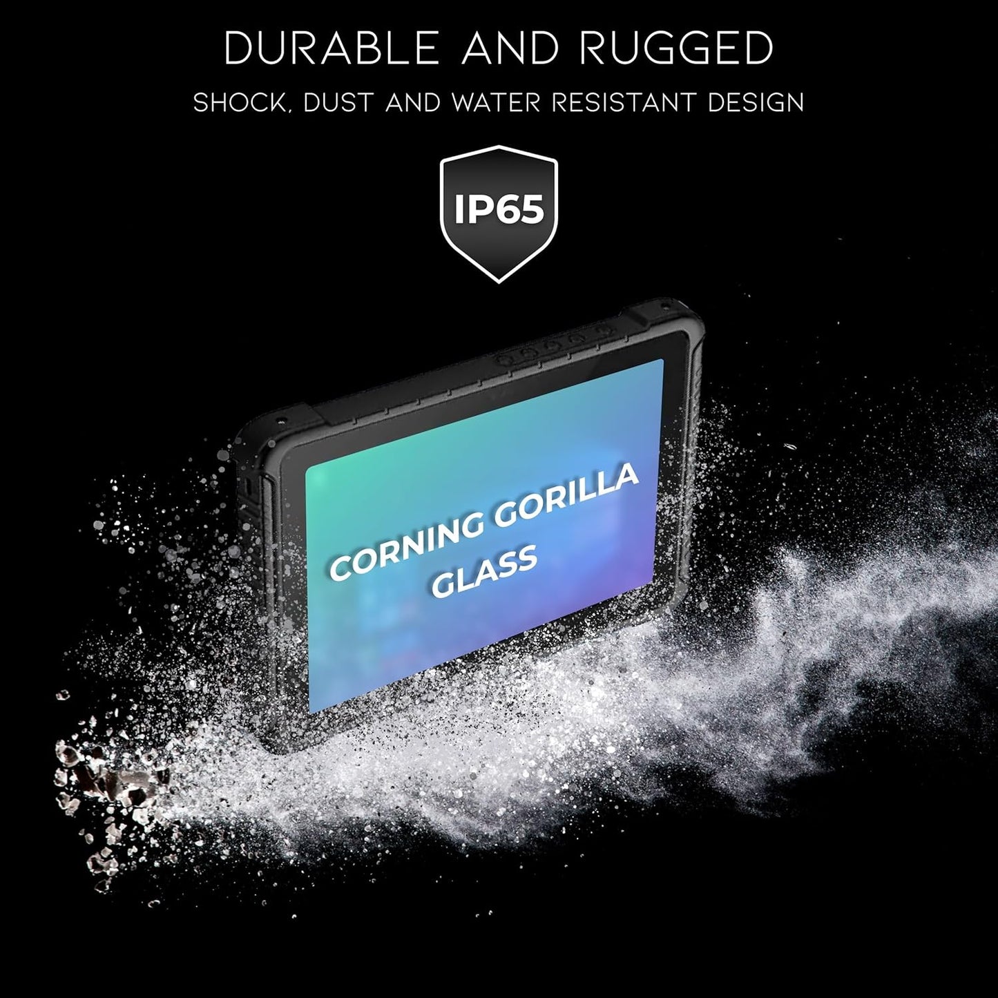 VRT11 Heavy Duty Windows 11 Pro Tablet, Built-in 2D/1D/QR Barcode Scanner, WiFi, Bluetooth, Camera, Serial/USB Ports, Fingerprint Reader, Indoor/Outdoor Industrial Design, All-Day Battery