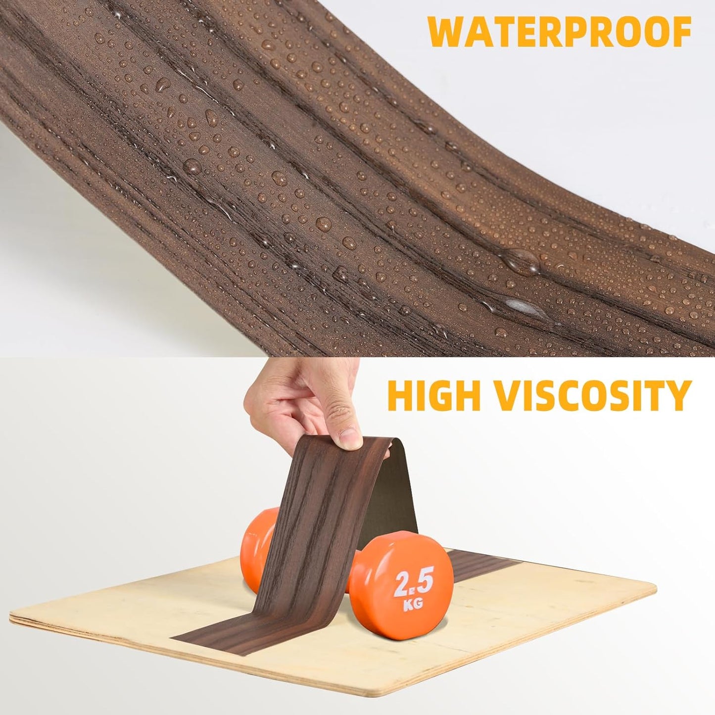 GSCIT Club Wood Grain Repair Tape, 2.4 inch X 250ft Self Adhesive Red Oak Grain Repair Patch for Tables, Chairs, Baseboards, Doors, Windows, Floors, Handicraft DIY.