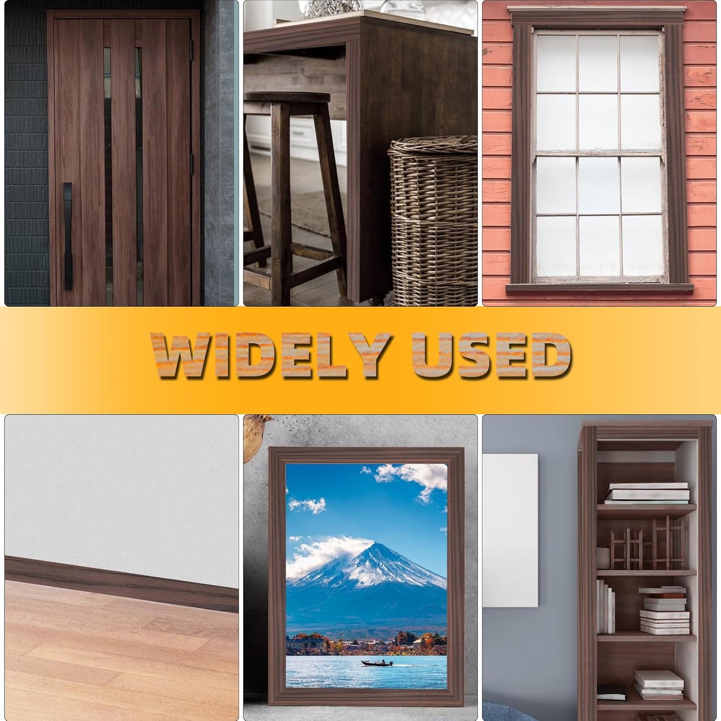 GSCIT Club Wood Grain Repair Tape, 2.3 inch X 50ft Self Adhesive Walnut Grain Repair Patch for Tables, Chairs, Baseboards, Doors, Windows, Floors, Handicraft DIY.