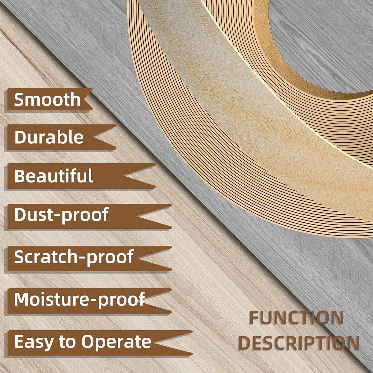 GSCIT Club Birch Edge Banding, 7/8 inch x 250ft roll of Veneer Edge Banding -Pre-glued Flexible, Real Wood Tape Banding for Cabinet Repair Furniture Restoration