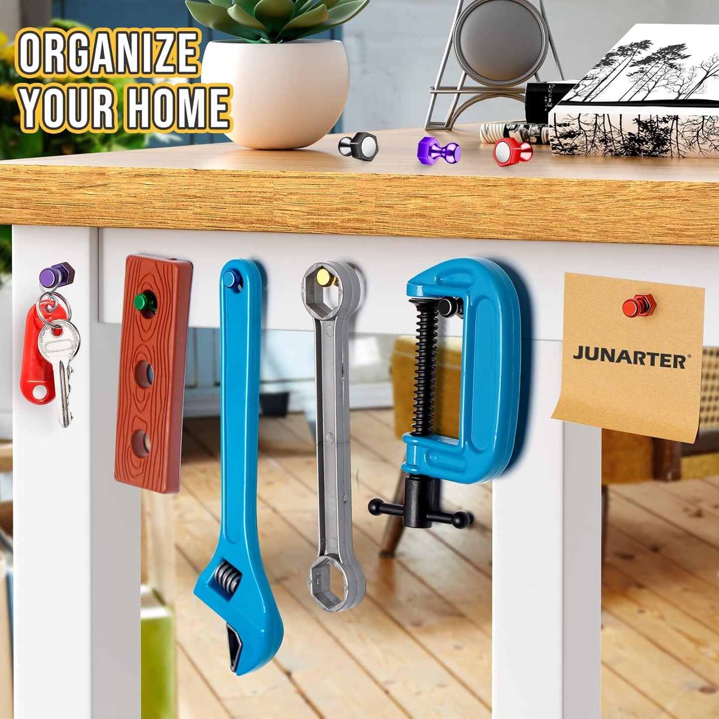 20 Pack Magnetic Push Pins, Strong Fridge Magnets, Whiteboard Magnets, Refrigerator Magnets Strong, Dry Erase Board Magnets for Fridge, Whiteboard, Office, Classroom, Kitchen, Map (Hexagon)