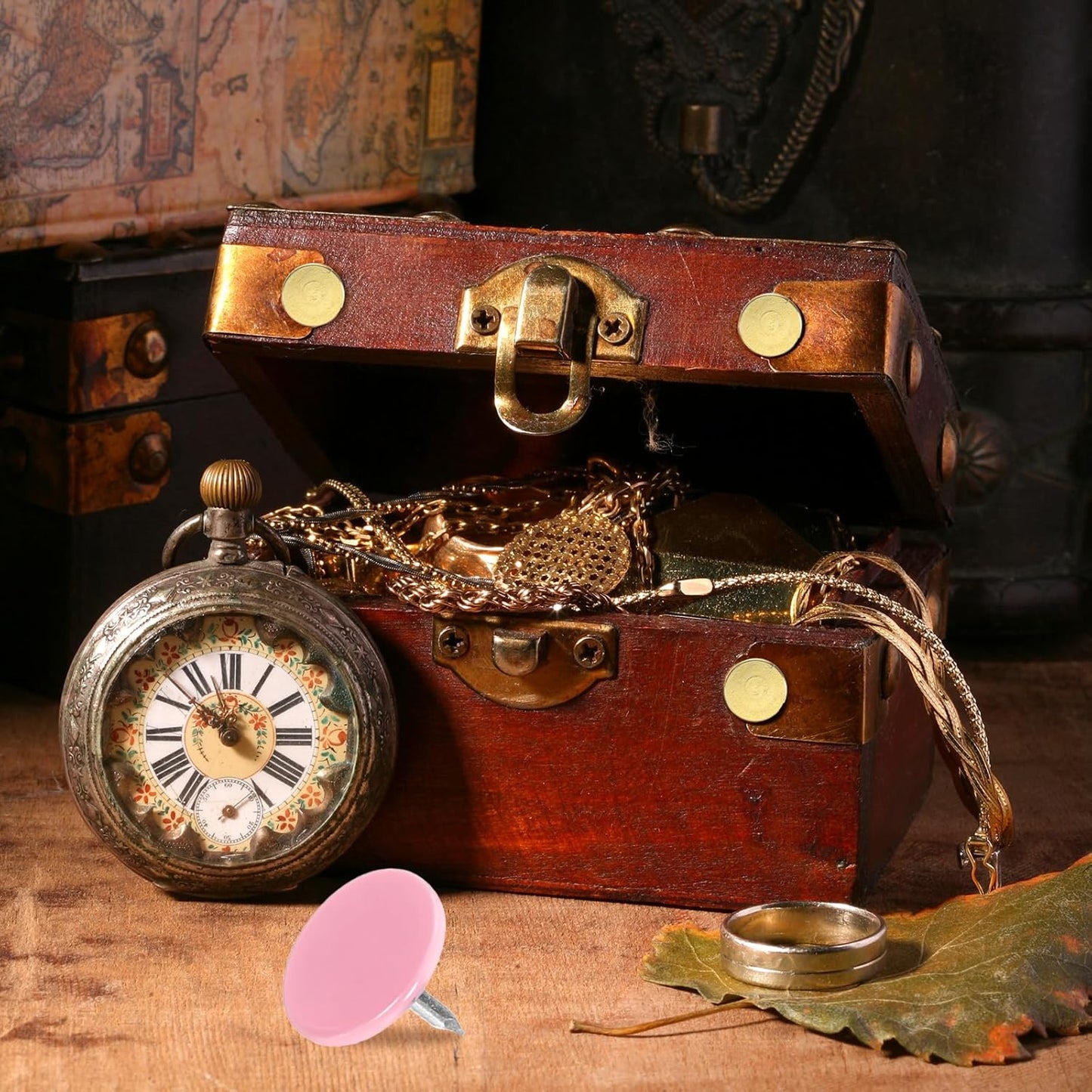 uxcell 150Pcs Upholstery Tacks, 11mmx10mm Flat Head Thumb Tack Decorative Furniture Nails Push Pins for Furniture Sofa Headboards, Pink