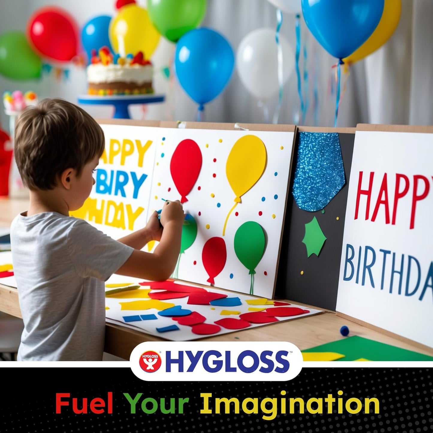 Hygloss Medium Colored Poster Board 11x14 - 100 Assorted Standard Color Poster Boards Bulk Pack - Red, Yellow, Green, Blue, Black - 10 Pt. Thickness Poster Board Paper, Posterboard Multipack 11" x 14"