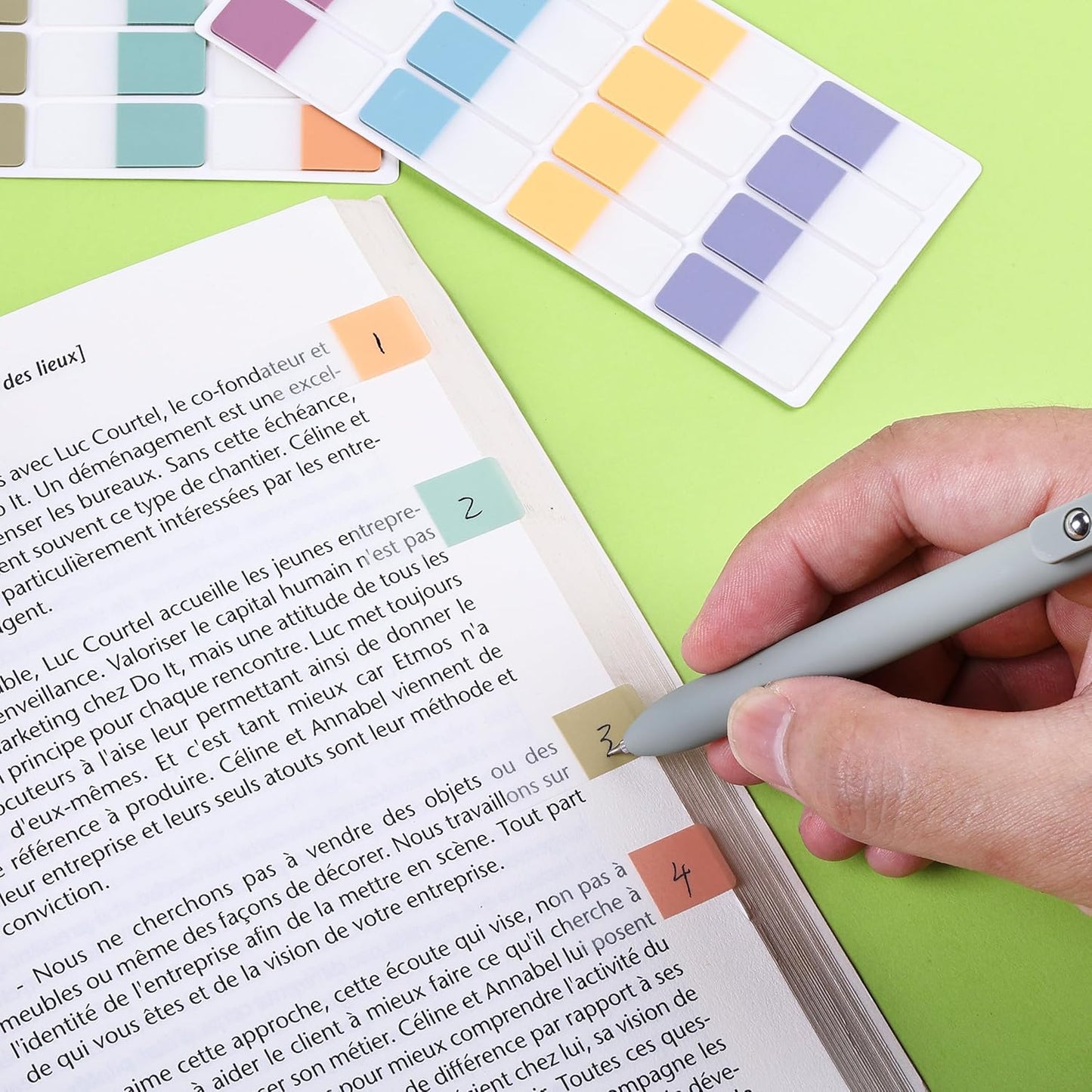 Mr. Pen- Sticky Index Tabs, 480 Pcs, Pastel Sticky Tabs for Notebooks, Page Markers