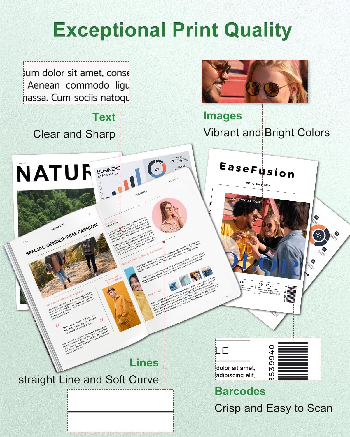 62XL Ink Cartridges Black and Color Remanufactured Replacement for HP Ink 62 HP62XL Combo Pack Compatible with Envy 7640 5660 5540 7645 5740 5746 OfficeJet 250 200 Mobile Printer, 2-Pack