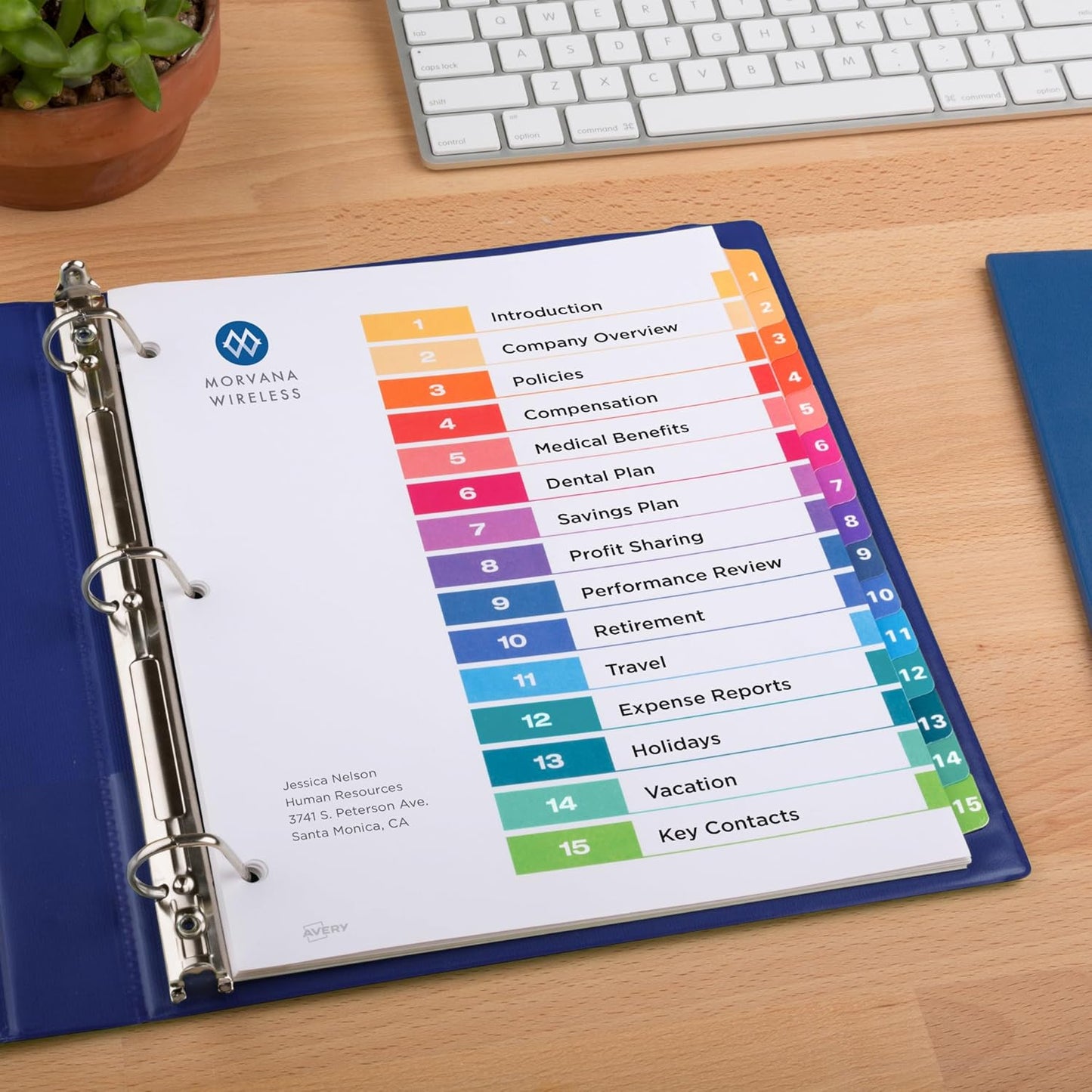 Avery Dividers for 3 Ring Binders, 15 Tabs per Set, Customizable Table of Contents, Multicolor Tabs, Great for Organizing Reports, Projects, and More (3 Sets of 11074)