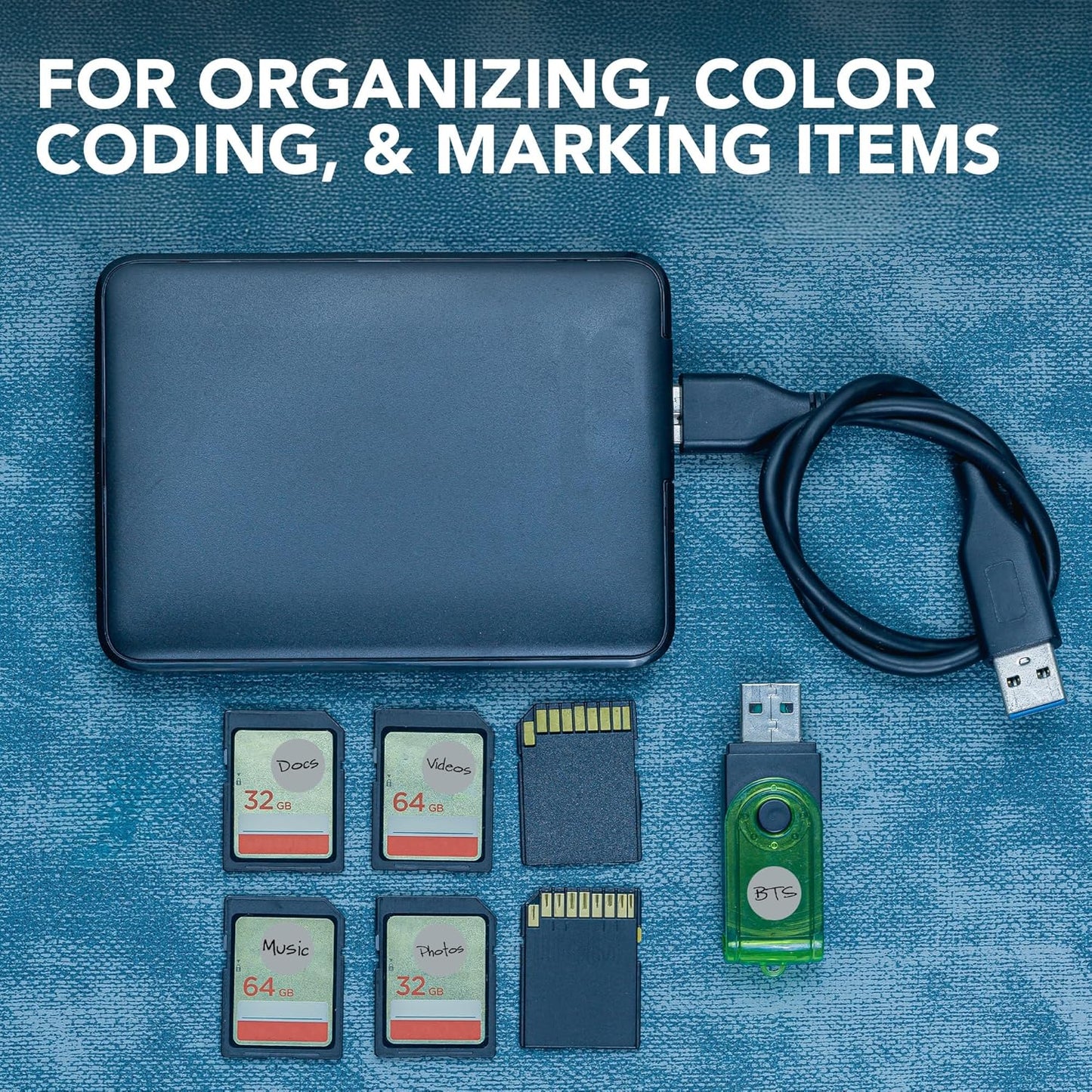 Perco Grey 1/2-Inch Round Circle Dot Sticker Labels with Easy Peel Perforation - 3,000 Labels per Roll - Strong Adhesion, Vibrant Colors for Organizing, Crafting & More - Made in USA