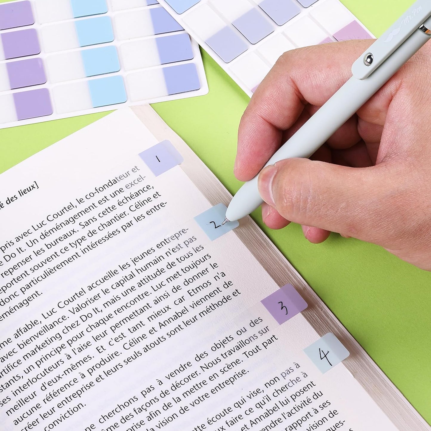 Mr. Pen- Sticky Index Tabs, 480 Pcs, Pastel Sticky Tabs for Notebooks, Page Markers, Page Tabs for Binders, Page Tabs Sticky Tabs for Books, Notebook Tabs, Book Sticky Tabs for Notebooks