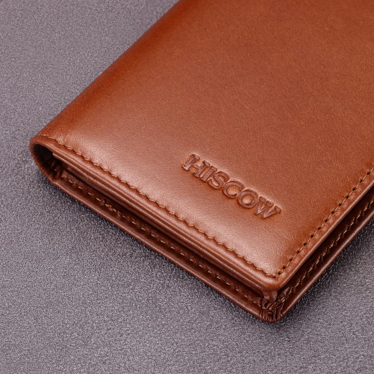 Leather Business Card Case Holder for Men & Women, Italian Calfskin
