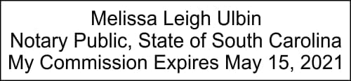 South Carolina Rectangular Notary Stamp | Official State Notary Stamp | Official Seals | Meets State Specifications (South Carolina, Rectangular Stamp)