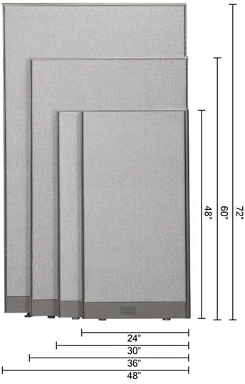 GOF Office Partition Single Panel (48" w x 60" h) 4ft x 5ft