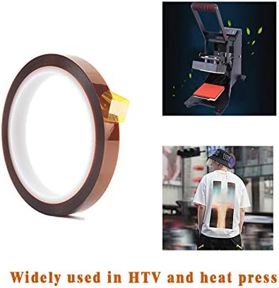 3 Pack PTFE Teflon Sheet 12 x 16" and 3 Rolls 10mm X 33m Heat Resistant Sublimation Thermal Tape for Heat Press Transfer,Non Stick Paper Reusable Craft Mat,Protects Iron,for Machines