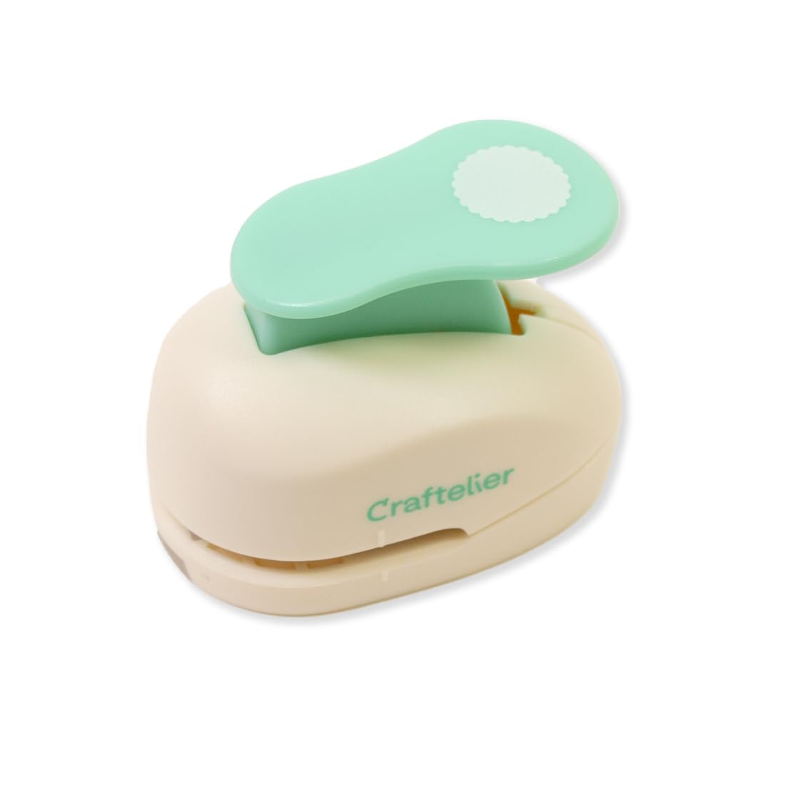 Craftelier - 5/8 Inch Circle Scallop Punch with lever press | Shape Hole Puncher for Paper Crafts | Scalloped Hole Punch for Scrapbooking, DIY Cards & Journals | Mini Hole Punch for Paper & Cardstock.