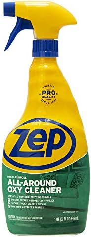 Zep Multi-Purpose All-Around Oxy Cleaner - 32 oz (Case of 12)- ZUAOCD32 - Tackle Tough Stains and Grease With A Versatile, Powerful Peroxide Formula For Hard Surfaces and Fabrics