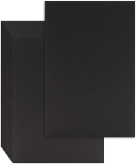 25 Pcs Book Board, Binder Board, Cover Board, Heavy Duty Chipboard for Book Binding, DIY Cardboard (Black, 5 x 7 Inch 80PT)