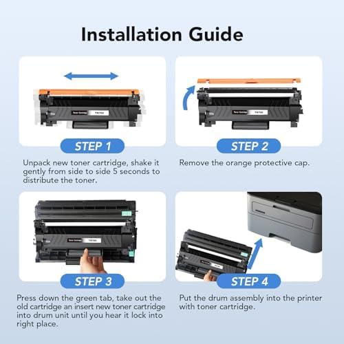 TN760 Toner for Brother Printer: Replacement for Brother TN760 TN730 TN-760 TN-730 High Yield Black Cartridge HL-L2325DW MFC-L2710DW MFC-L2750DW DCP-L2550DW HL-L2350DW HL-L2395DW 2 Pack