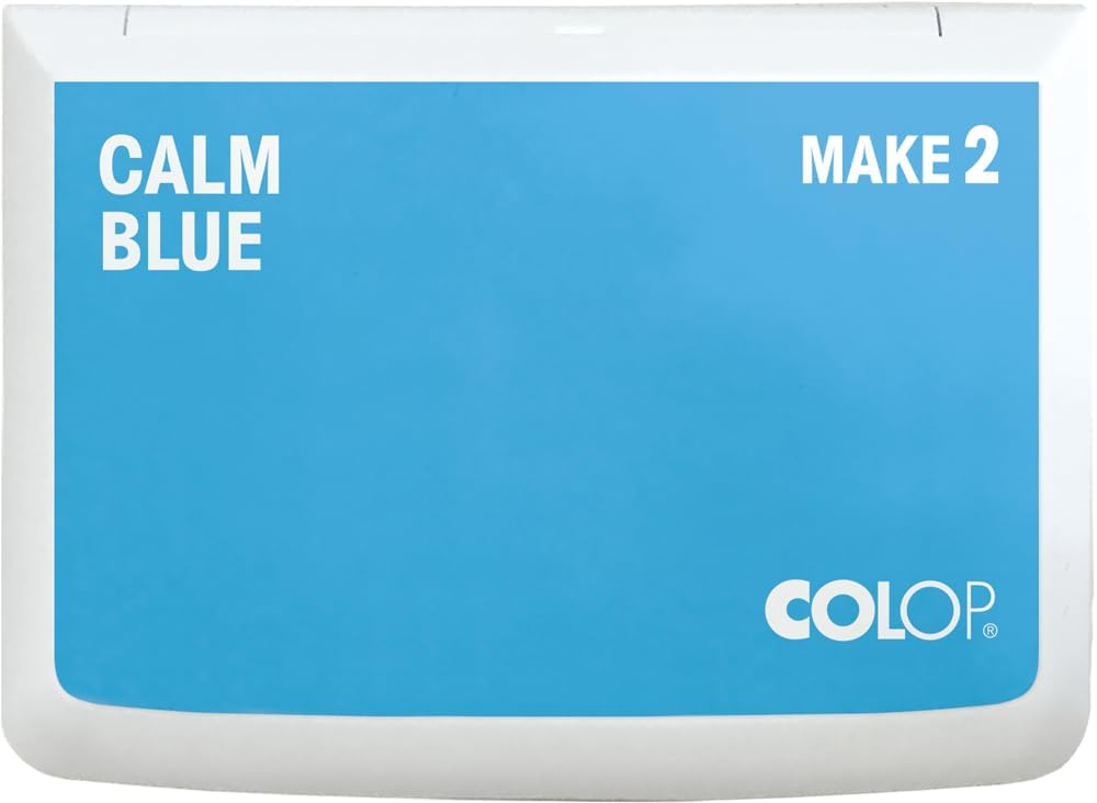 COLOP Make Series, Ink Stamp Pads, with Non-Toxic Premium Ink, Water-Based Acid-Free (Calm Blue, Make 2-2-3/4" x 4-1/4")