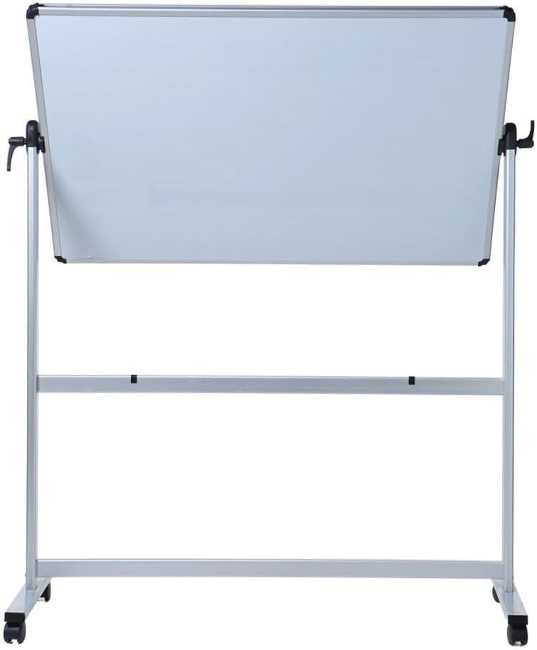 VIZ-PRO Double-Sided Magnetic Mobile Whiteboard, 60 x 36 Inches, Rolling Dry Erase Board Easel Stand on Wheels with Aluminium Frame for School Office Home 5' x 3'