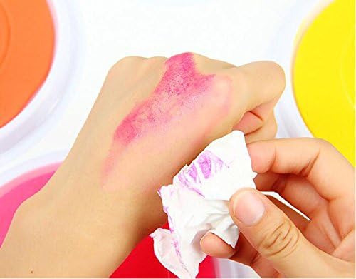 Myboree Washable Large Ink Pads for Kids Crafts Projects Rubber Stamps 12 Colors