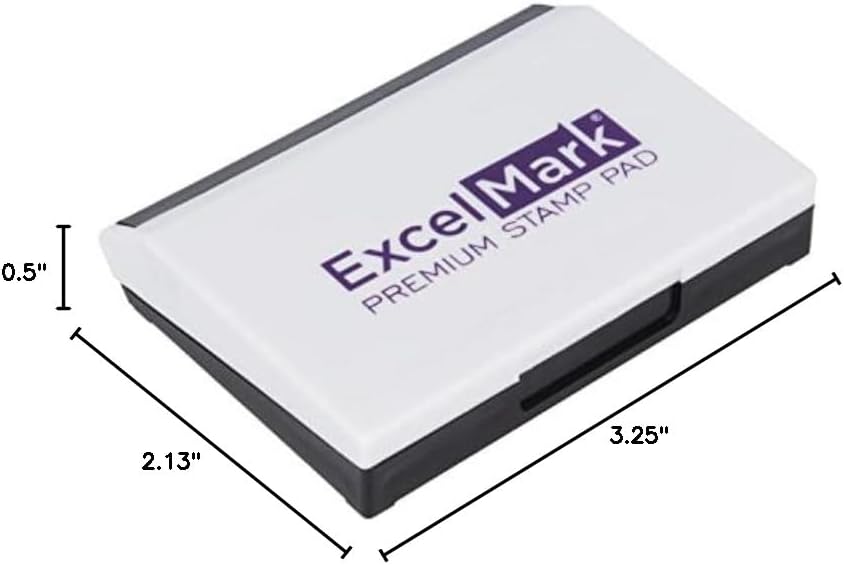 ExcelMark Ink Pad for Rubber Stamps 1-7/8" x 3-1/8"- Purple