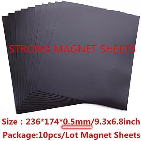 Briartw 20pcs/Set Dies Storage Bags and Magnetic Sheets,10 Pack Clear Plastic Storage Bags & 10 Pack Soft Rubber Magnetic Sheets for Die Cuts Stamps Handamde Crafts Storage Crafter Envelope Organzie